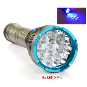 Latarka lampa nurkowa 70W wodoodporna UV 405nm do bursztynu Li-ion