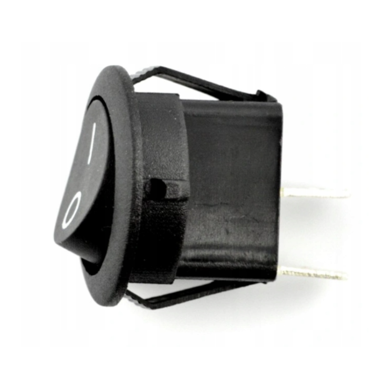 Przełącznik włącznik ON-OFF czarny okrągły 2 PIN 23mm