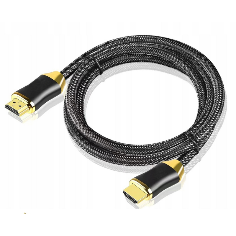 PRZEWÓD HDMI 2.1  ULTRA High Speed 8K 60HZ 4k 120Hz HQ GOLD 1,5m
