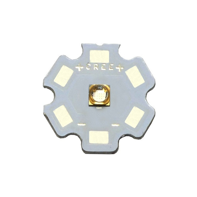 DIODA LED 3W UV 405nm 15deg Quartz PCB 20mm