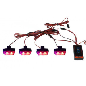 STROBOSKOPY CZERWONE DEKORACYJNE TUNING 8W