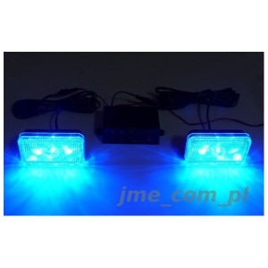 STROBOSKOPY POWER LED 6W niebieskie - 2 panele
