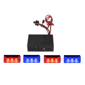 STROBOSKOPY TUNNINGOWE LED 4 x 3 LED NIEBIESKO/CZERWONE