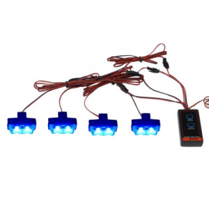 STROBOSKOPY NIEBIESKIE DEKORACYJNE TUNING 8W