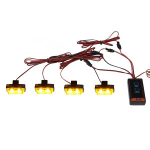 STROBOSKOPY 8W / 4 KANAŁY ŻÓŁTE TUNING