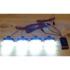 STROBOSKOPY 8W / 4 KANAŁY BIAŁE TUNING
