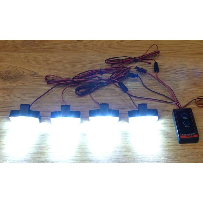 STROBOSKOPY 8W / 4 KANAŁY BIAŁE TUNING