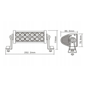 PANEL LED LAMPA ROBOCZA HALOGEN 36W 9-32V 253mm