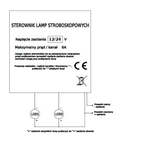 STEROWNIK STROBOSKOPÓW LED MINI 2 kanały 12-24V