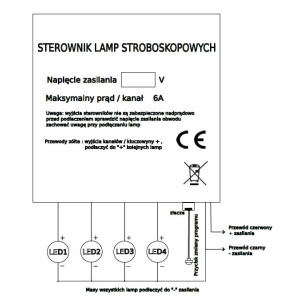STEROWNIK STROBOSKOPÓW / REKLAMY LED 4 kanały 12V 24V