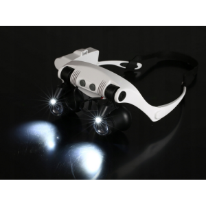 Lupa okulary zegarmistrzowskie do napraw precyzyjnych 25X 20X LED 3A