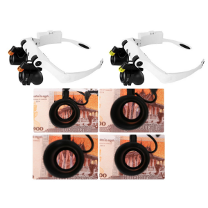 Lupa okulary zegarmistrzowskie do napraw precyzyjnych 25X 20X LED