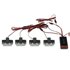 STROBOSKOPY 8W / 4 KANAŁY BIAŁE TUNING