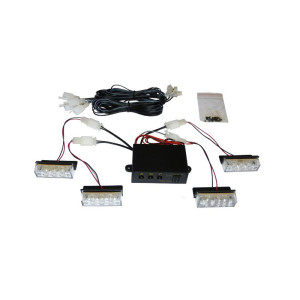 STROBOSKOPY LED 4 x 3 LED NIEBIESKIE