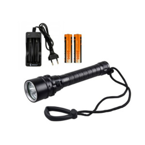 LATARKA NURKOWA UV LED 24W do szukania bursztynu , minerałów + akumulatory Li-ion i ładowarka