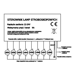 STEROWNIK STROBOSKOPÓW / REKLAMY LED 6 kanałów 12 - 24 V